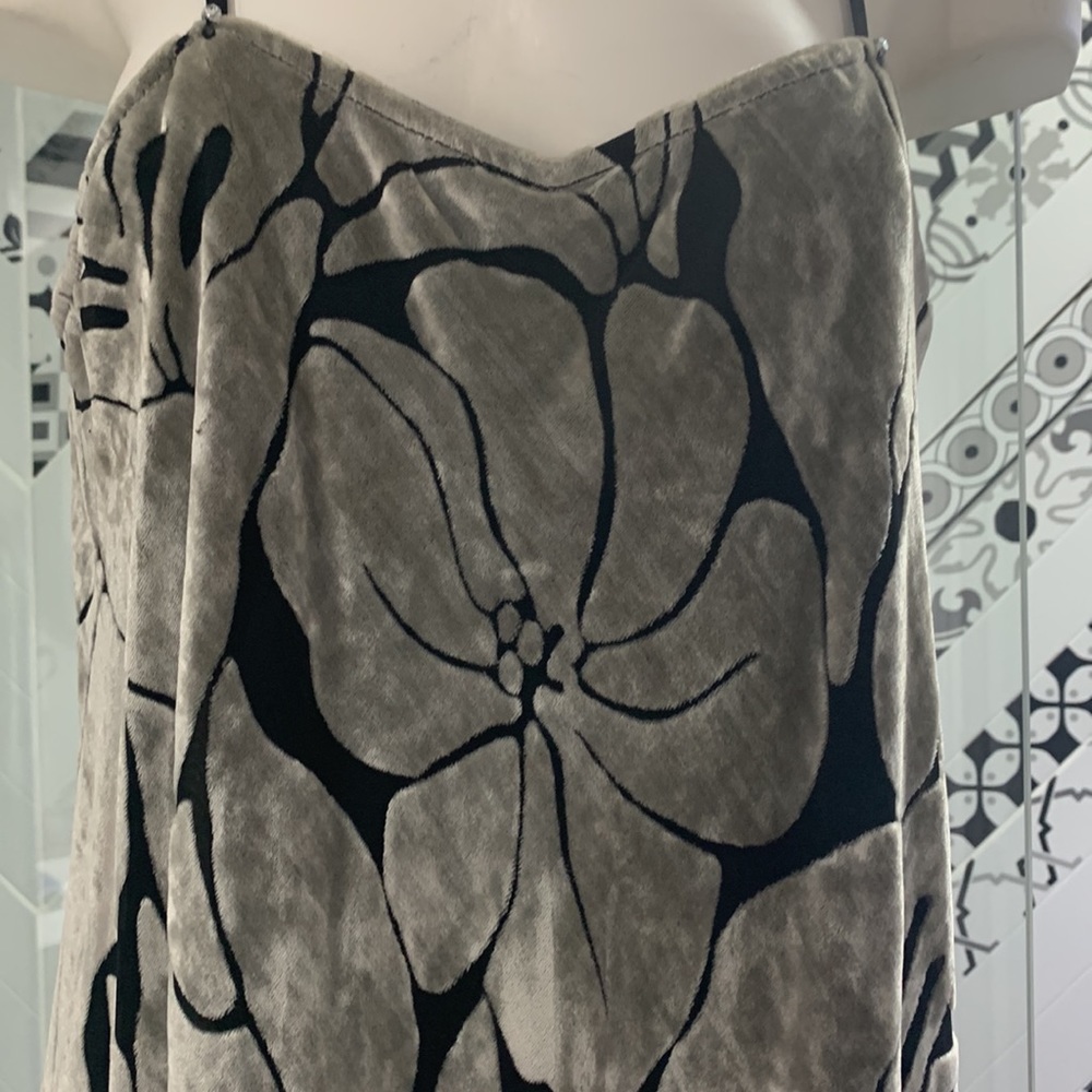 NWOT🇨🇦VTG 90’ Sophisticated JR Velvety Chiffon Long Dress w/ Scarf - Picture 10 of 17